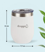 Droppi Flipp Tumbler Fehér, méretekkel