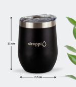 Droppi Flipp Tumbler Fekete, méretekkel