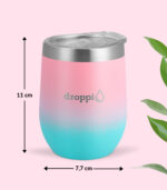 Droppi Flipp Tumbler Pink-Türkiz, méretekkel