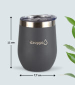Droppi Flipp Tumbler Szürke, méretekkel