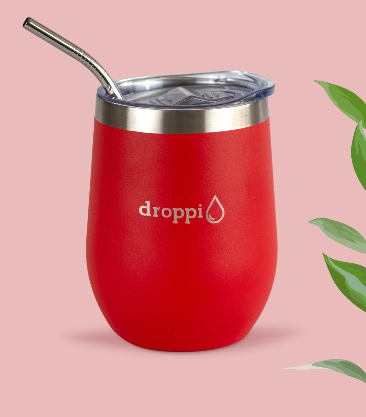 Droppi Flipp Tumbler Tűzpiros, zárt állapotban