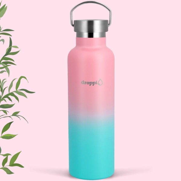 Droppi Lima Hőtartó Palack Pink-Türkiz