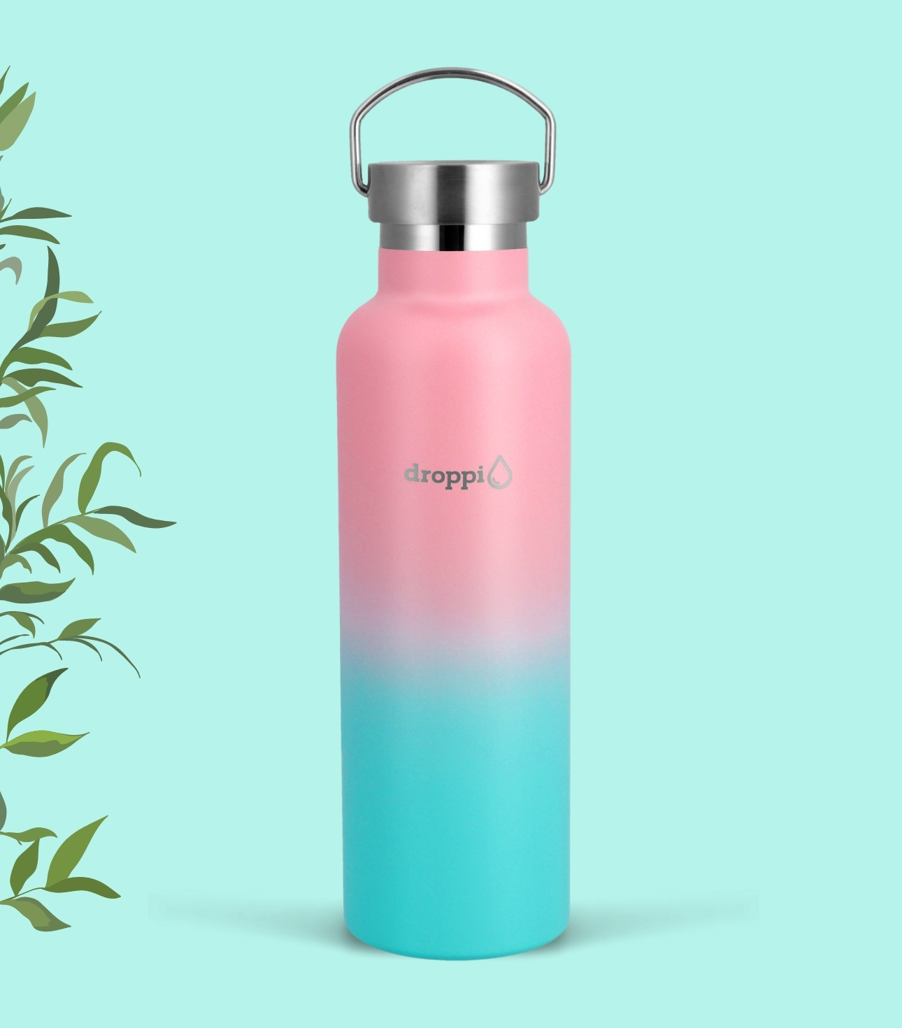 Droppi Lima Hőtartó Palack Pink-Türkiz