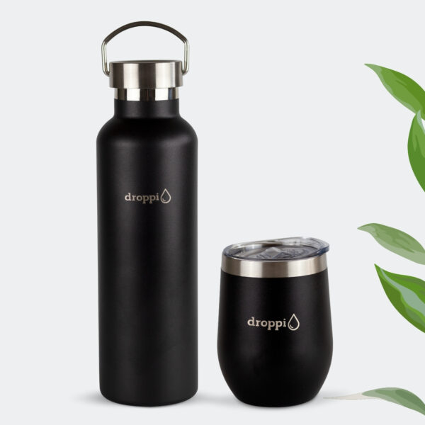 Droppi Tumbler és Palack Termékcsomag Fekete