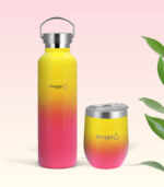 Droppi Tumbler és Palack Termékcsomag Sárga Pink