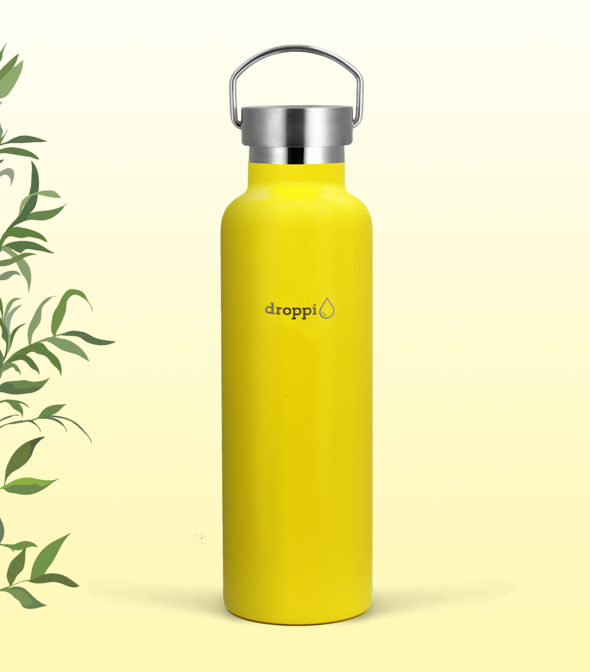 Droppi Lima Hőtartó Palack Citromsárga (750ml) fém kupakkal