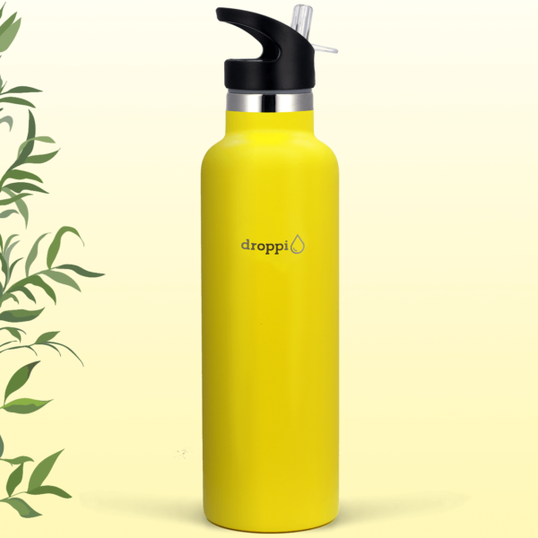 Droppi Lima Hőtartó Palack Citromsárga (750ml) sport kupakkal