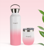 Droppi Tumbler és Palack Termékcsomag Fehér-Pink