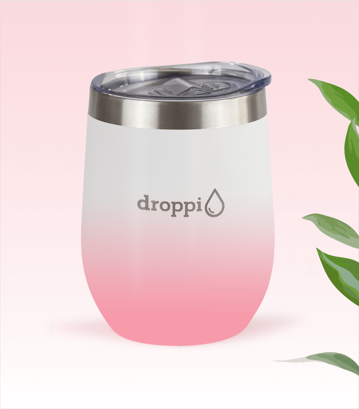 Droppi Flipp Tumbler Fehér-Pink (350ml)