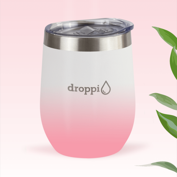 Droppi Flipp Tumbler Fehér-Pink (350ml)