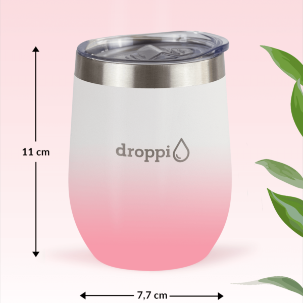 Droppi Flipp Tumbler Fehér-Pink (350ml)