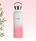 Droppi Lima Hőtartó Palack Fehér-Pink (750ml) fém kupakkal